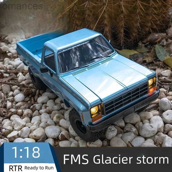 Elektro-/RC-Auto FMS 1/18 RC-Auto Gletscher Sturm Elektrische Fernbedienung Autos Simulation Mini Truck 4WD Offroad RC Crawler für Erwachsene Geschenke 240411