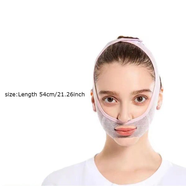 Sollevatura del cinturino dimagrante del viso V Shaper Mask Bandage Elastico Beauty Face Sculping Maschera per sonno doppia cinghia di decollo del mento