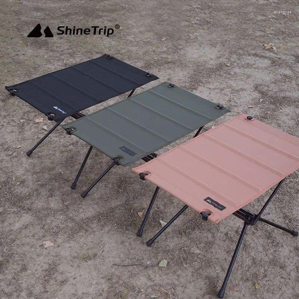 Camp Furniture Shinetrip Açık Alüminyum Kumaş Katlanır Masa Kampı Depolama Çantası Masaüstü Kalıcı Cep Araba