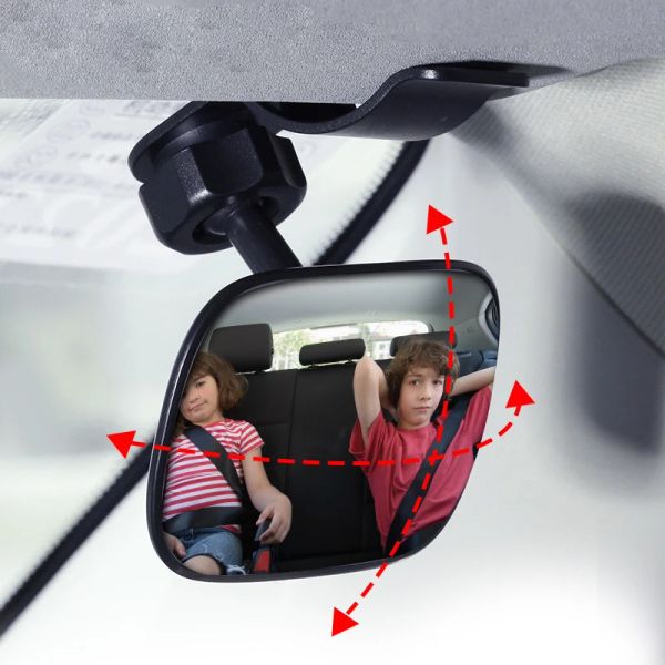 2pc Mini Safety Car Seat Back Seat Baby View espelho ajustável Baby Rear convexo Mirror Crianças Monitorem acessórios automáticos do estilo de carro