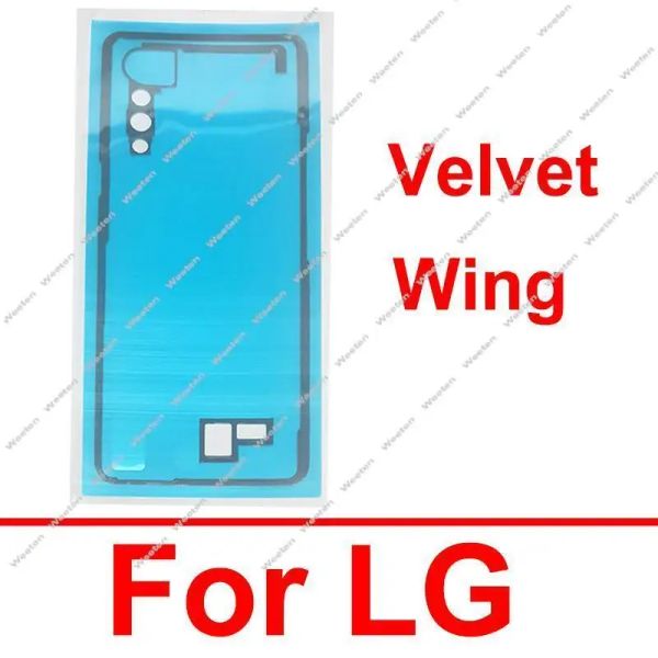 Geri Pil Kapağı LG Velvet Kanat için Yapışkan Çıkartma 5G Arka Pil Kapı Muhafazası Tutkal Bant Kamera Çerçevesi Stickcer Repalation