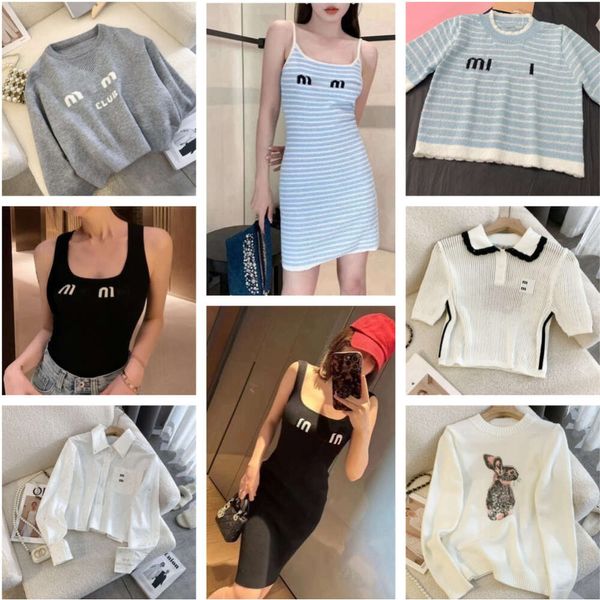 Womens T-Shirts Baumwoll-Blend-T-Shirt Top bedrucktes Stickerei Shorts Designer Anzug Kleider Hülle Shorts Lady Long Sweatshirts Pullover Femme Vintage Tank Kumpel WP