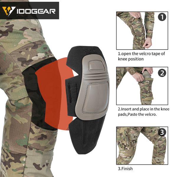 Idogear Combat Ufs брюки тактические брюки с коленными подушками Camo Brousers Hunting 3209