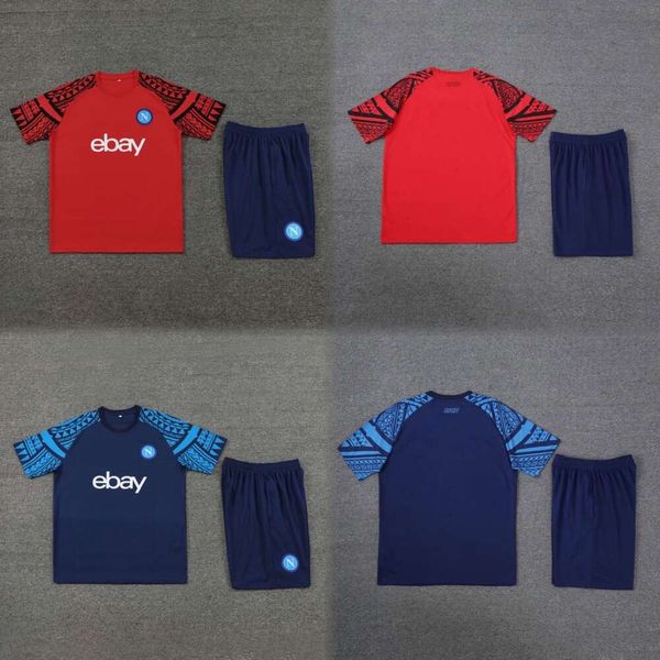 Napoli Jersey Football Jersey Set Boys Girls Tanp 2024 Serie A Sommer Unpopuläres Training Jersey