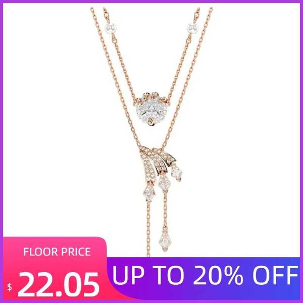 SSXU Pendant Halsketten Original 2024 Swarovskies Feine Schmuck Set Einfaches Muschel -Halskettenarmband Zirkon Luxus romantisches Geschenk mit 240410