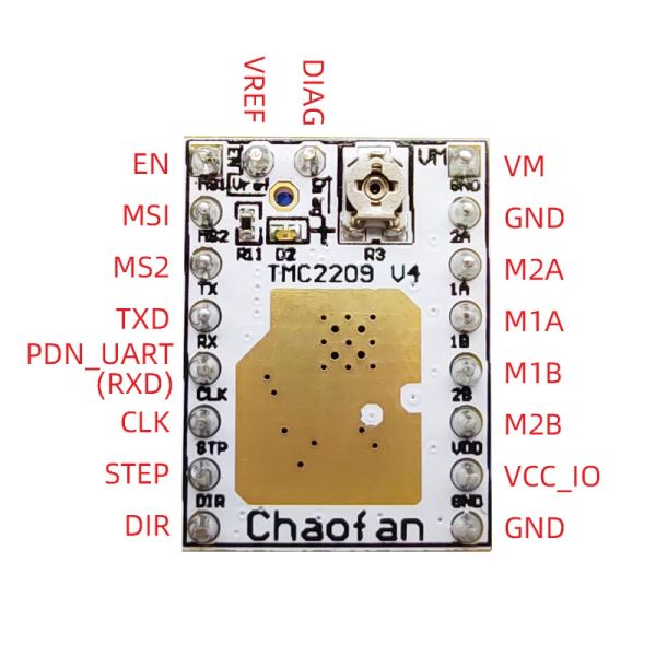 TMC2209 V4 MODULO DRIVER DRIVER STEPPER SPEPPER MODULO SUPER silenzioso Parti della stampante 3D con dissipatore di calore per schede madre MKS SKR