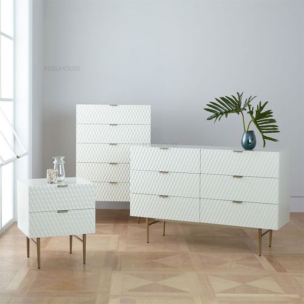 Einfache leichte Luxus -Designer -TV -Ständer Wohnzimmer weiße Farbbodenschrank Möbel Nordic Schlafzimmer High -End -Lagerschrank