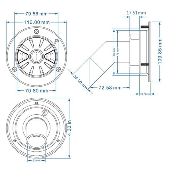 Gravità per ripieno di acqua dolce per filtro di ingresso del portello con chiavi bloccabili per la barca camper per rimorchi camper bianchi accessori per roulotte