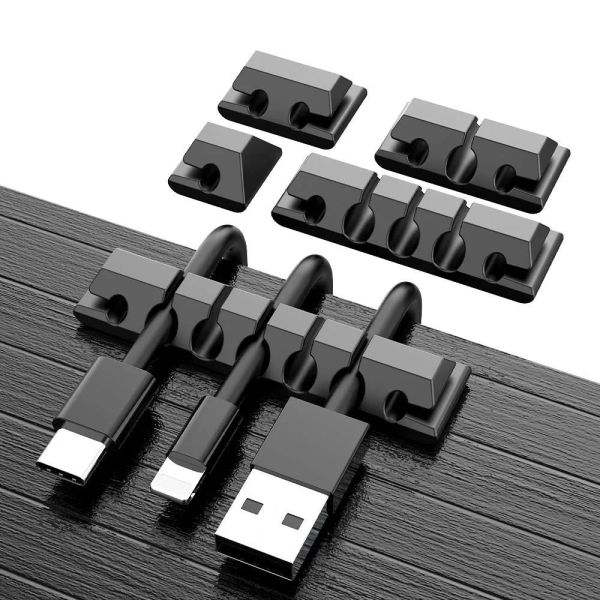 Porta del cavo Silicone Flexible Smart Organizzatore Cavo Clip di gestione del cavo per Auricolare Tasta per tastiera per mouse auricolare USB