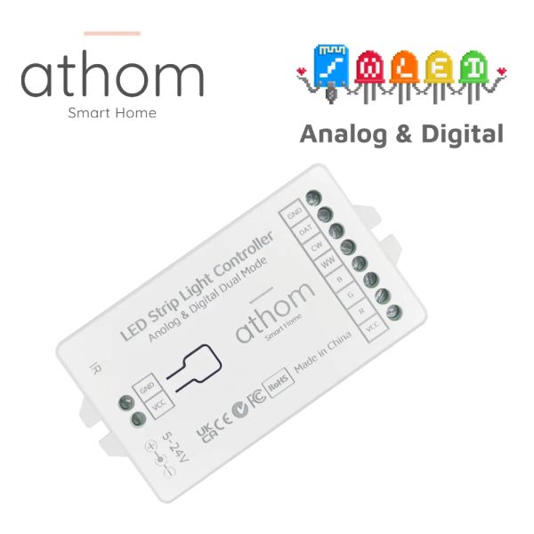 Athom WLED Analog RGBCCT und Digital Controller IR Remote WLED 5-24V WS2812B WS2811 SK6812 WS2815 LED