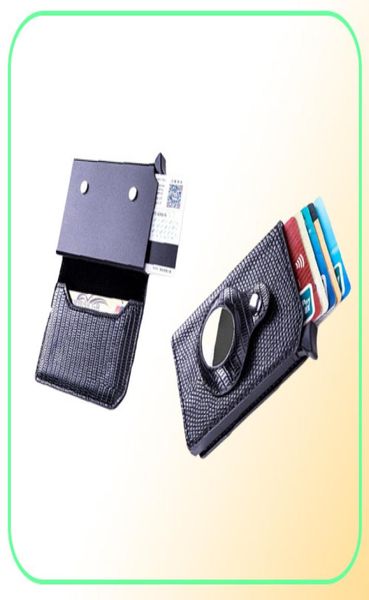 Wallets Men Women Card Card Antitheft Smart Wallet Rastrear dispositivo RFID Slim RFID para AIR TAG8331334