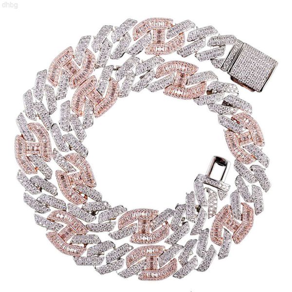 2024 VENDA HOT HOT 12MM VVS Moissanite Chain Hip Hop e colares masculinos da moda Diamante Chain Link Chain