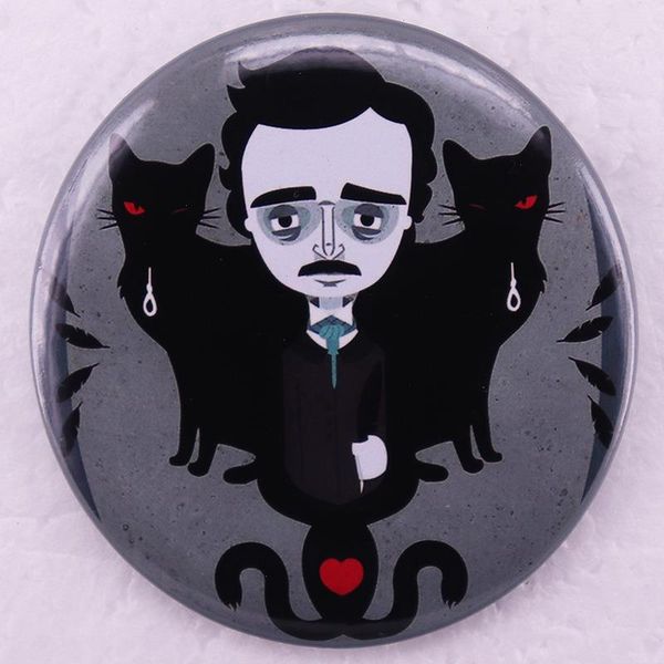 schwarze Katzen Tinplate Brosche süße Anime -Filme Spiele Harte Emaille Pins Sammlung Cartoon Brosche Rucksack Hat Bag Collar Revers Lapel Abzeichen