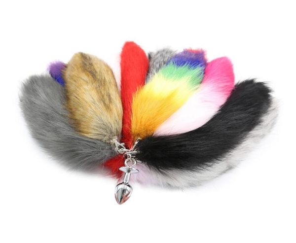 Faux Fox Tail Anal Butt Plug Plug Metal Anus Bread Masturbação Brinquedos sexuais para mulheres divertidas casais flertando jogos adultos Produtos 7689553