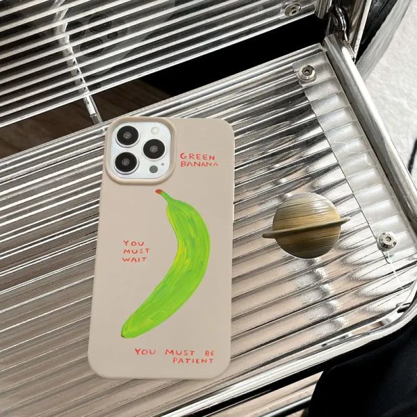 Creative Green Banana Funny Phone Case для iPhone 13 14 Pro Max 11 12 Mini 7 8 Plus X XS Max XR SE Art Shock -Reset Sake Soft Cover