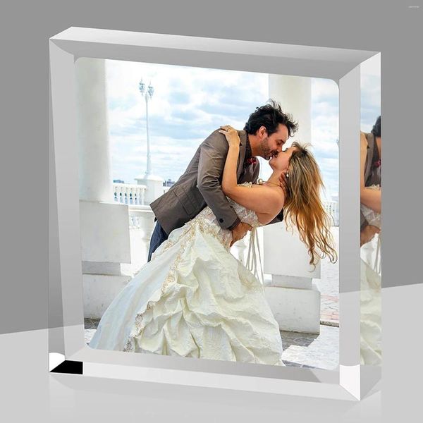 Frames Placa de acrílico de pó personalizada para ele seus casais personalizados Decoração de lembrança de Natal Anniversary Gift Decoration Sinal