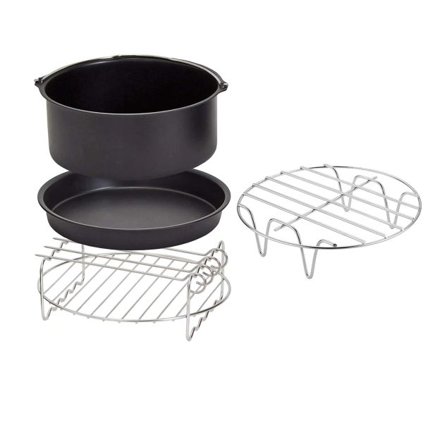 POTS 4 PCS ACRECESSORES DE FRYER Air de 6 polegadas Faixa para Airfryer 2.33.2qt Best Baking Basket Pizza Plate Grill Pot Kitchen Cooking Tool