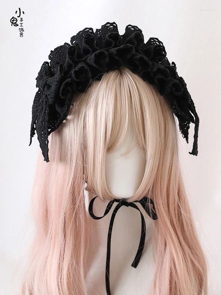 Partyzubehör lolita elegant erzeugen Farbpuppen Haar Band dunkle süße Accessoires Spitzenkopfschmuck