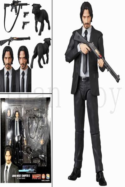 6inch Yeni Tip MAFEX 085 John Wick Bölüm 2 Aksiyon Figürü Model Oyuncak Bebek Korku Cadılar Bayramı Hediyesi Q07226951862