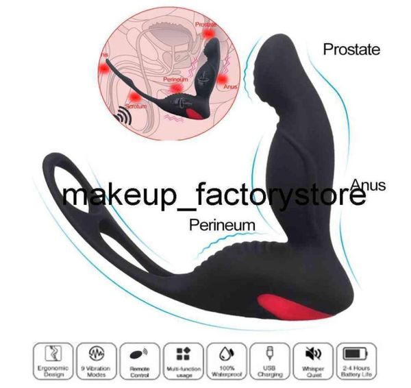 Massage massage masculino masculino masculino massageador de próstata para tratamento Vibrador Anal de bujão ANG RING BONDOS INTEMIME