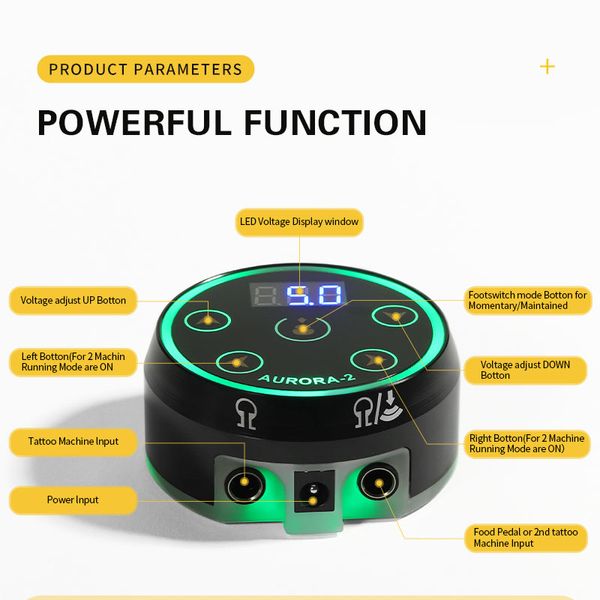 Forniture per tatuaggi d'oro alimentatore di alimentazione di fascia alta forniture per tatuaggi aggiornamenti LCD digitale Nuovo mini touchpad LED a colori della macchina professionale