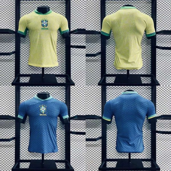 2425 Home della squadra nazionale brasiliana in casa numero 10 Versione di versioni per fan di Neymar Versione giocatore a maniche corta Kit Team