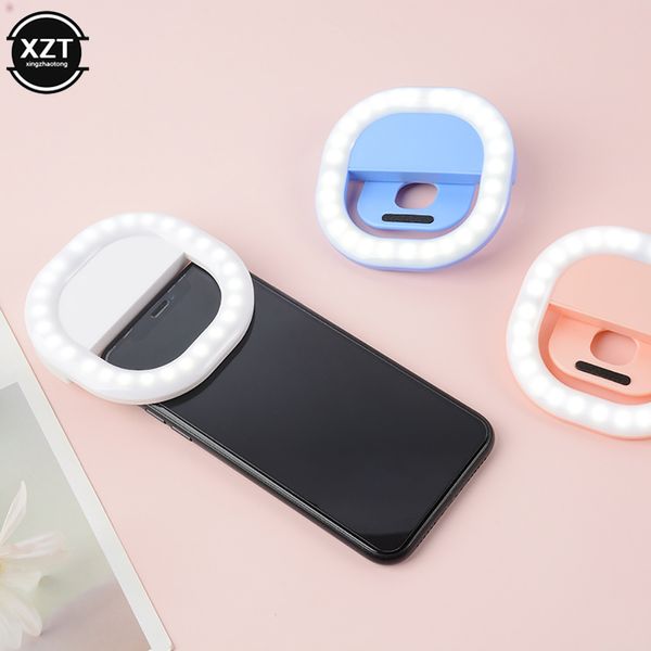 USB Charge Led Selfie Ring Light Telefone Lente LED LED Selfie Ring para iPhone Samsung Xiaomi Mini Telefone Tablet Selfie Light