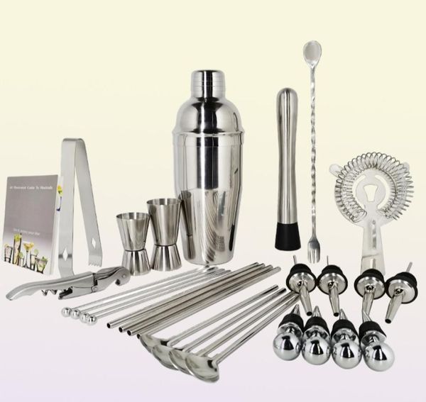 Barwerkzeuge Barkeeper Kit 130 Stück Cocktail Shaker -Set mit Edelstahl -Rotationsständer Tool für Geschenke für Getränke MI5541177