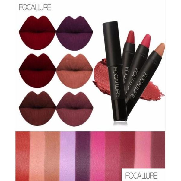 Focallete de batom 19 cores fosco er alonglasting à prova d'água Easytouse Nude Cosmetics Cosmetic Lips1714535 Entrega de gota de saúde beleza otn5h