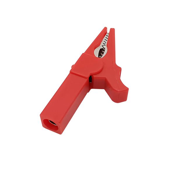 2 pcs clip di prova della batteria rossa nera 55 mm clip alligatore per tappo banana da 4 mm sondature per cavo a penna multimetro clip di coccodrillo