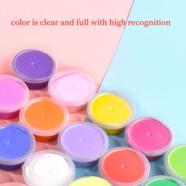 24 Farben Luft trockener Ton DIY -Handwerksmodell Clay Plasticine für Kinder Spieltough Slime Toy Model Figurine Bildungsspielzeug