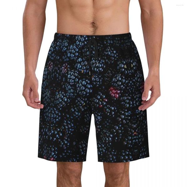 Herren Shorts Mulberry Board Sommer 3d Früchte Druck Y2K Retro Short Hosen Männer Surfen schnell trockener Design Schwimmstämme