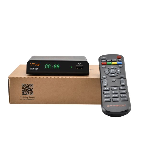 Receptores GTMedia V7HD 1080P Full HD DVBS2X DVBS/S2 Receptor de satélite digital definido Caixa superior SUPORTE WIFI USB AVS+ VCM/ACM/MULTISTREAM/T2M