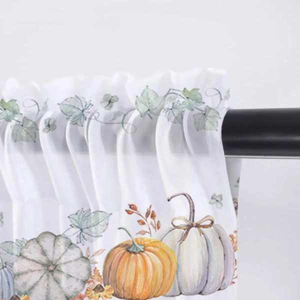 Autumn Pumpkin Maple Bird Short Tulle Cancone Cucina Piccola tenda Canda Candata Soggio