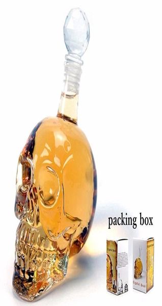 Creative Crystal Skull Head Bottle Whisky Vodka Wine Decanter Bottle Whiskey Glass Glass Glass Spirits Cup Water Gla Bbyiqr Ladysho9976029