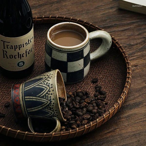 Tazze da 180 ml in stile retrò tazza di caffè fatta a mano Sense Stoare tazze di tè artistico