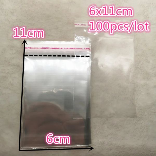 NEU 4x6cm --- 14x14cm verschiedene Modelle Polybeutel transparente Opp-Plastiktüten Selbstkleber Siegel Juwelierende Verpackungsbeutel