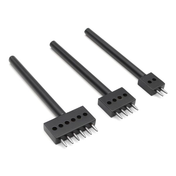 Deri Delik Zımba Alet Deliği Yumruklar 4mm 5mm 2/4/6 Prong Diş Dövüşü DIY deri zanaat için elmas dikiş kesimi