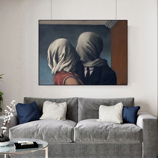 Рене Магритт Знаменитое искусство Поцелование Показы