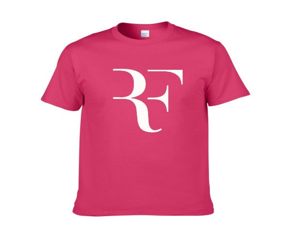 New Roger Federer RF Tennis Tens Tens Ten Рубашки мужчины хлопок с коротки