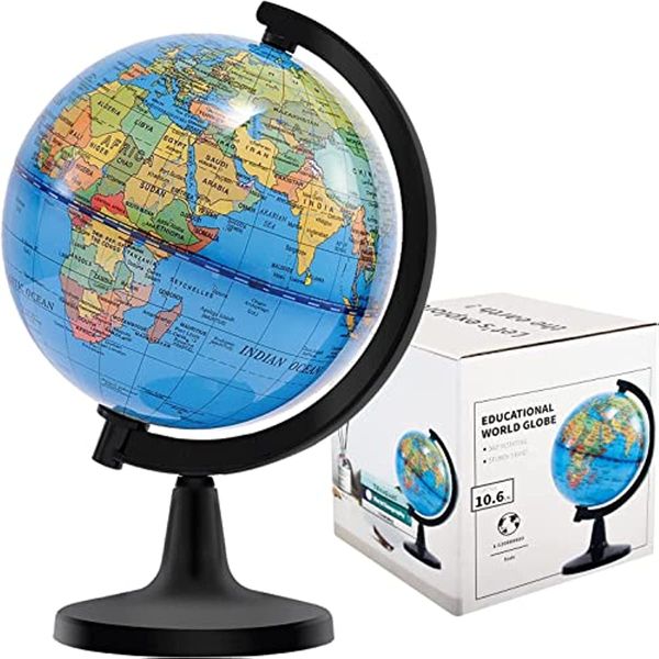 4 '' World Globe for Kids lernen pädagogische rotierende Weltkartenkugel Mini Größe Dekorative Earth Globe für Geographieunterricht