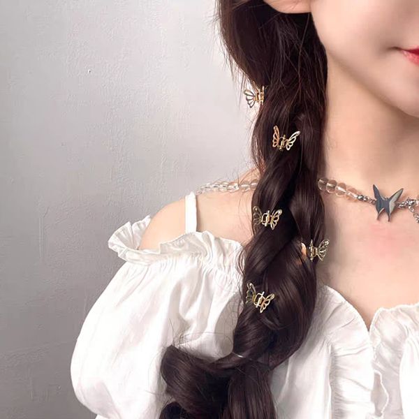 Süße kühle Mini -Schmetterling Haarnadel Mädchen Kinder Metallhöhlte Tier Haarklauen Haare Kopfbedeckung Ponytail Dekorieren Sie Haarzubehör dekorieren