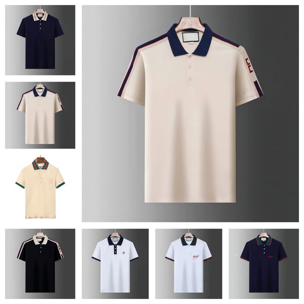 2024 Summer Men's Polo Cirther Designer de camisa polo Moda de moda masculina Top-shirt Top Top