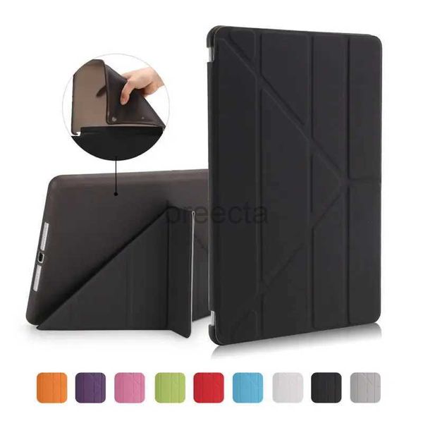 Сумки для планшетных компьютеров для iPad Air 1 A1474 A1475 Smart Case 5 форм подставки тонкой кожаной мягкой крышки для iPad Air 2 A1566 A1567 9,7 Автоматическое сна/пробуждение 240411