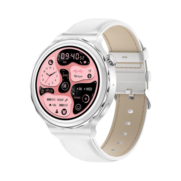 Uhren Mode NFC HK43 Smart Watch IP68 1.32inch Women Smartwatch Sport Sleep Heart Free Monitor BT5.0 Musik Play Woman Wristwatch