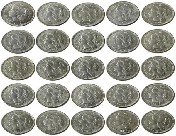 EUA Um conjunto de 18651889 25pcs três centavos de níquel cópia moeda de metal artesanato fábrica de fabricação 7673312