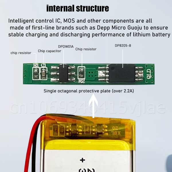 1-4pcs 302530 3.7v 200mAh Lityum Polimer Li-Po MP3 GPS için Şarj Edilebilir Pil Akıllı İzleme Alarm Ses Kaydedici Bluetooth