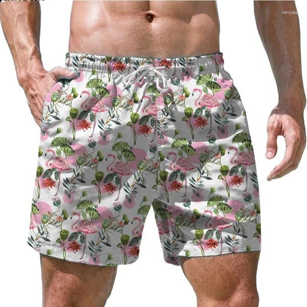 Os shorts masculinos 3D impressos com as calças de praia de linhas geométricas lideram o caminho.Tendência de moda Os tecidos avançados são confortáveis e macios