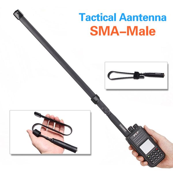 Abbree SMA-Male falten taktische 144/430MHz Dual Band Tactical Antenne für Yaesu VX-6R TYT TH-UV8000D Wouxun Walkie Talkie Talkie