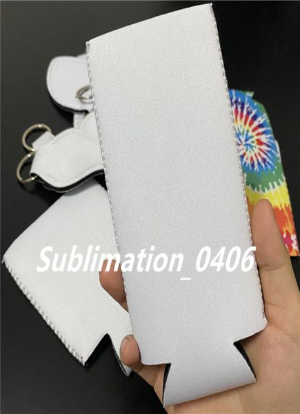 330 ml Neoprene Slim Skinny Dose Holding Drinks Getränke Kühler Cover Sublimation Bier Flasche Koozies Ärmel für DIY Dye Sublimation6611196